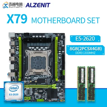 ALZENIT X79 Doska Set X79M-CE3 PLUS S LGA 2011 Combo Xeon E5-2620 CPU 2x4GB = 8GB DDR3 1333MHz Pamäť PC3 10600 RAM
