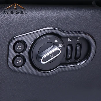AMBERMILE pre Mini Cooper F56 Doplnky Interiéru Vozidla Uhlíkových Vlákien Textúra Konzoly odvzdušňovací Dvere Reproduktor Rukoväť Kryt Výbava