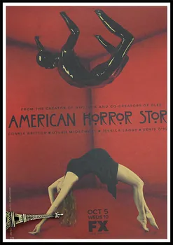 American Horror Story Retro Plagátu Umelecké Plátno na Maľovanie Moderné Domáce Dekorácie Obývacia Izba Kino Obrázky a vzory, Frameless