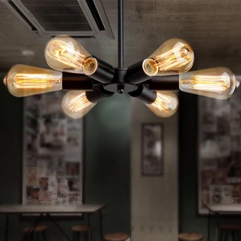 Americký Loft Štýl Iron Art Droplight Edison Priemyselné Vintage Prívesok Svietidlá Pre Život Jedálni Visí Lampa