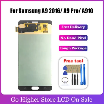 AMOLED / TFT Pre Samsung Galaxy A9 Pro 2016 A910 A9100 A910F SM-A9100 LCD Displej Dotykový Displej Digitalizátorom. Montáž Náhradné