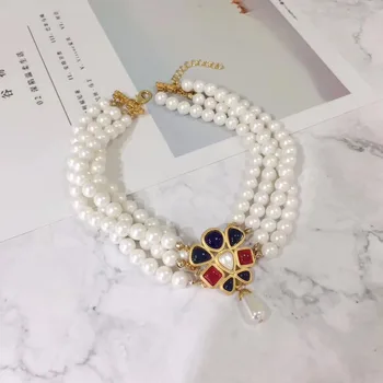 Amorita boutique vintage dizajn Perlový náhrdelník