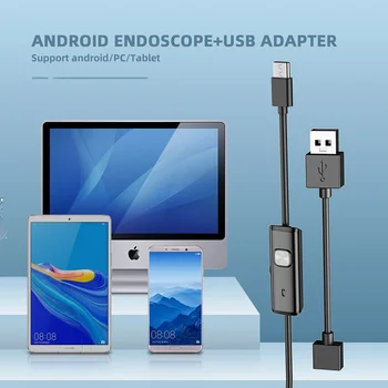 AN97 Endoskopu Fotoaparát 2v1 Android Endoskopu 7mm/5,5 mm Objektív, Vodotesný IP67 OTG Micro USB Endoskop Auto Inšpekčnej Kamery