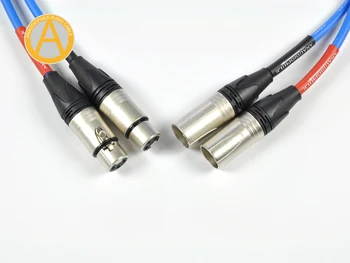ANAUDIOPHILE XLR03 Vyvážený XLR Audio Kábel 3 Kolíky Samec Samica XLR Kábel Japonsko Drôt Pre Predzosilňovač Zosilňovač,Black & Blue
