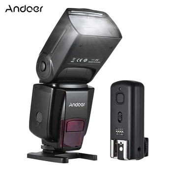 Andoer AD560 IV 2.4 G Bezdrôtové pripojenie Na fotoaparát Slave Speedlite Flash Light GN50+Spúšť pre Canon, Nikon, Sony DSLR Fotoaparáty