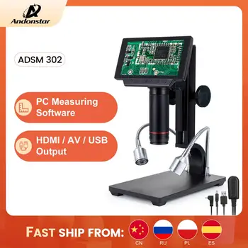 Andonstar ADSM302 HDMI/USB 3MP Digitálny Mikroskop Opravy Nástroje na Spájkovanie/Mobilné Telefóny/Watch