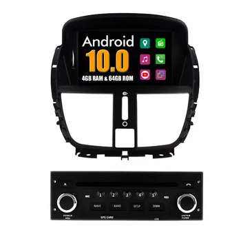 Android 10.0 Auto Multimediálne Stereo Pre Peugeot 207 207CC 207SW 4G+32 G Rádio, CD prehrávač DVD Prehrávač, GPS Navigáciu, Audio Video Systém