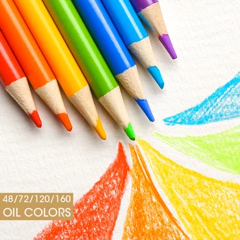 Andstal 72/120/150/180 Farby Profesionálne Vody Farebné Ceruzky Nastaviť Akvarel Drevené Farebné Ceruzky Umelec maľba Kresba farba