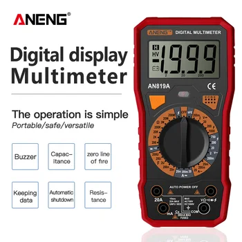 ANENG AN819A Digitálny Multimeter esrmeter true rms digitálny multimeter tester voltmeter batérie tester multimetro richmet