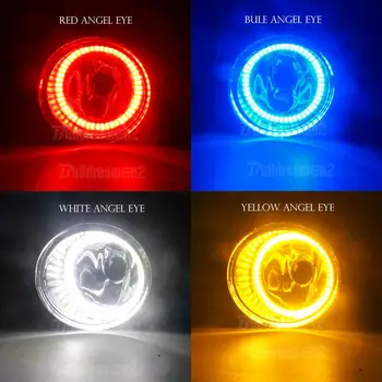 Angel Eye Hmlové Svetlo Montáž Pre Toyota Aygo (_B4_) 2016 2017 2018 Auto Predný Nárazník Hmlové Svetlo S Halo Krúžok DRL 12V