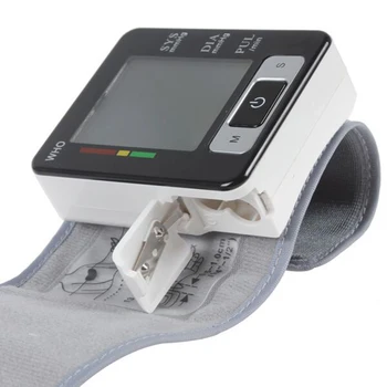 Anglický Hlas Zápästie Sphygmomanometer Krvný Tlak Monitor Tepovej frekvencie Pulzu Prenosné Tonometer BP