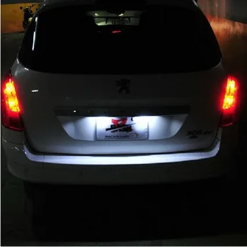 ANGRONG 2x LED Číslo Preukazu Doska Svetlo Žiadna Chyba Na Peugeot 106 207CC 307 308 406 407 508