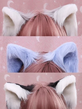 Anime Bunny Mačka Uši Lolita Kawaii Príslušenstvo Cosplay Vlasy Plyšové Gotický Danganronpa Módy Čelenka Šteňa Dievča Klipy