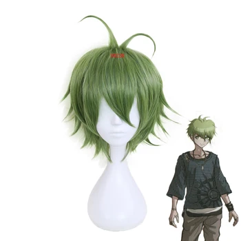 Anime Danganronpa Rantaro Amami Rantarou Zelená Krátka Parochňa Cosplay Kostým Dangan Ronpa V3 Syntetické Vlasy Strany Parochne