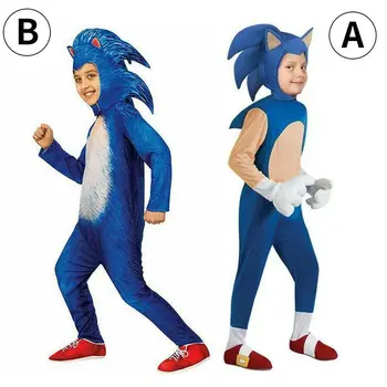Anime Deluxe Sonic The Hedgehog Kostým na Deti Hra Charakter Cosplay Halloween Chlapec, Cosplay Kostýmy Disfraces Jumpsuit
