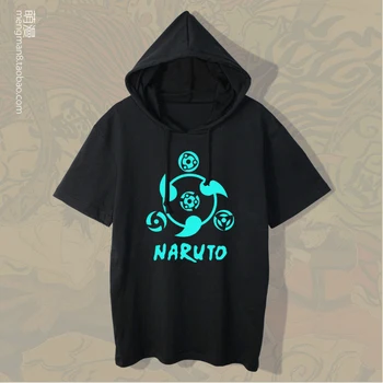 Anime hoodies harajuku-krátke rukávy Naruto Letné Oblečenie Naruto mens cvičenie streetwear zábavné móda