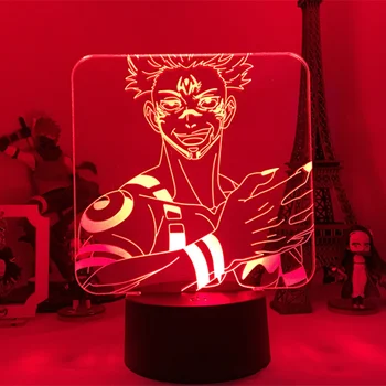 Anime Jujutsu Kaisen LED Nočné Svetlo Ryoumen Sukuna Model Dizajn Lampy Milovníkov Anime Miestnosti dekorácie Narodeninám Drop Shipping