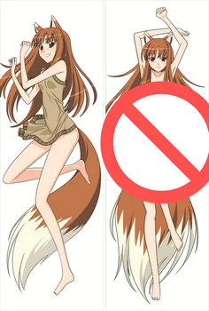 Anime Korenie a Vlk Dakimakura Kryt Znaky Holo Dlho Posilniť Prípade Okami na Koshinryo Objatie obliečka na Vankúš