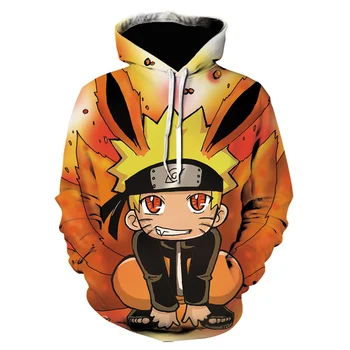 Anime Naruto Hoodie Hokage Uzumaki Japonský Streetwear Uchiha Sasuke Hatake Kakashi Topy Mužov 3D tlač anime Hoodies Mikina