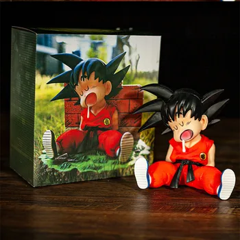 Anime Postavy Dragon Ball Z Son Goku Spanie Kawaii Hračky PVC Model Detstva Goku Akcie Figurals 10 cm Bábiku Gogeta Juguetes Hračka