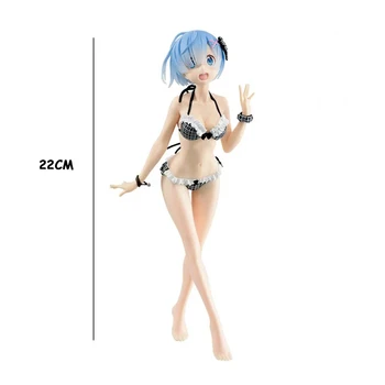 Anime Re Život v inom svete od nuly Rem Cosplay Obrázok Roztomilý Rem Sexy Plávanie Oblek Akcie Obrázok Zber Model