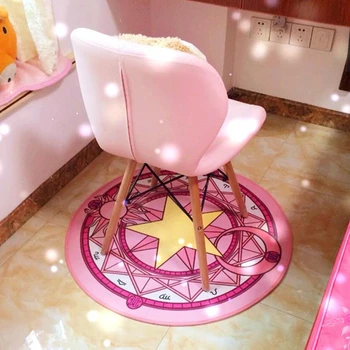 Anime Sakura Magic Pole Koberec Mat Koberec Dvere Mat Anti-slip Plyšové Princezná Kreatívne Ručné Obývacej Izbe, Konferenčný Stolík Koberec
