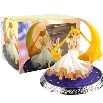 Anime Super Sailor Moon Charakter Tsukino Usagi PVC Akcie Obrázok Krídla Cake Decoration Zber Model Hračka