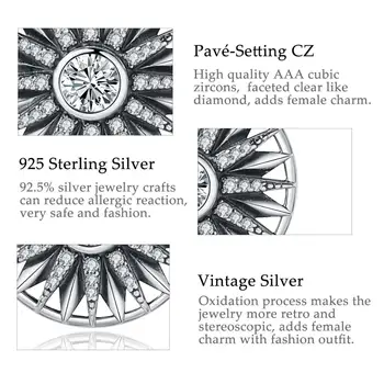 Anjel volajúceho Slnko 925 Sterling Silver Cubic Zirconia Kúzlo Vyhlásenie Prívesok Náhrdelník Ženy vintage Šperky S Reťazí D494