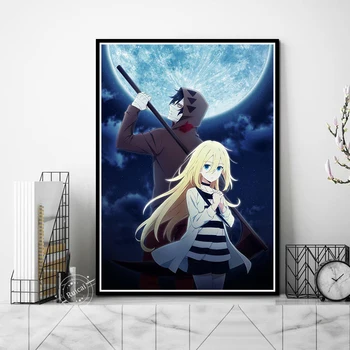 Anjeli Smrti Plagát Anime Plátno Na Maľovanie Moderný Štýl Stenu Obrázok Pre Obývacia Izba Domova