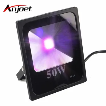 ANJOET UV LED Čierne, Vysoký Výkon 50W Ultra Violet UV LED Flood Light IP66-Vodotesný (85V-265V AC) pre Blacklight Strany