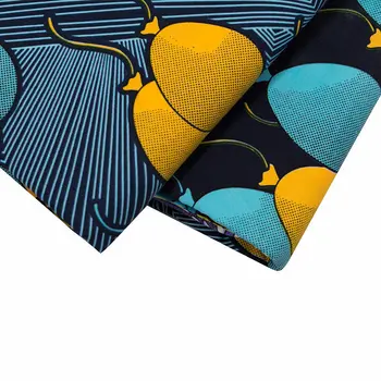 Ankara Afriky Vytlačí Textílie Zaručené Skutočné Vosk Tissu Ballnoon Vzorované Polyester Najvyššej Kvality Na spoločenské Šaty Remesiel urob si sám