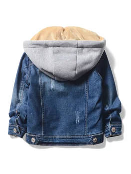 Anlencool Chlapci plus velvet denim jacket 2020 nové zimné detské oblečenie, baby, deti, hrubé zimné oblečenie detské bundy