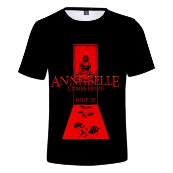Annabelle Horor T Shirt 3D Tee Tričko Fashion Hip Hop 3D Tlač Lete Muži Ženy Bežné Krátke Vysokej Kvality Topy O-krku Polyester