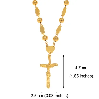 Anniyo Ježiš Kríž Prívesok Korálky Náhrdelníky Marshall Zlatá Farba Havaj Polynézia Guam Federatívne Šperky Strany Darčeky #168006
