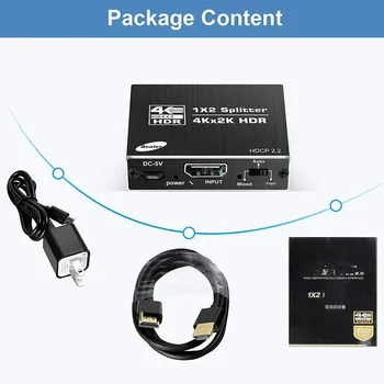 ANPWOO HDCP2.2 Krakovanie Dekodér, HDMI kompatibilné s 2.0 Distribútor 1 Do 2 Z 4K60 Zoom Scaler Ultra HD Podporuje Audio, HDCP Verzia
