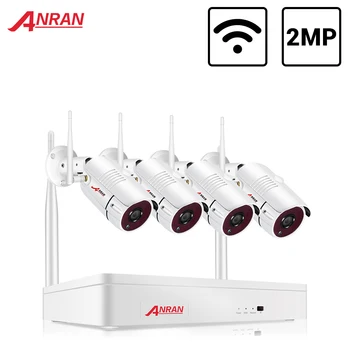 ANRAN Bezdrôtový 2MP CCTV Bezdrôtový Systém NVR Súpravy Vonkajšie P2P Wifi IP Bezpečnostné Kamery Nastaviť Video Dohľad Súpravu pre Nočné Videnie