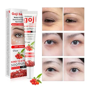 Anti Aging Eye Cream Skin Care Kyselina Hyaluronová Goji Berry Oči Krém Proti Vráskam Hydratačné Odstraňovač Tmavé Kruhy Očné Sérum