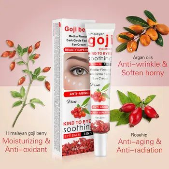 Anti Aging Eye Cream Skin Care Kyselina Hyaluronová Goji Berry Oči Krém Proti Vráskam Hydratačné Odstraňovač Tmavé Kruhy Očné Sérum