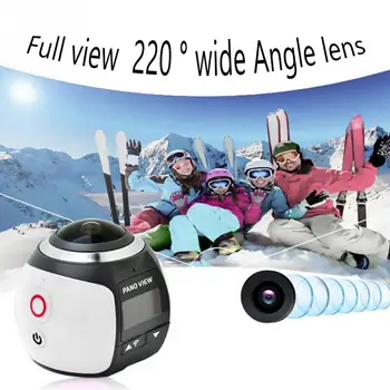 Anti-Shake VR širokouhlý HD Vodotesné Mini DV Športové Kamery WIFI 4K 360-Stupňový Panoramatický Jednoduché ovládanie