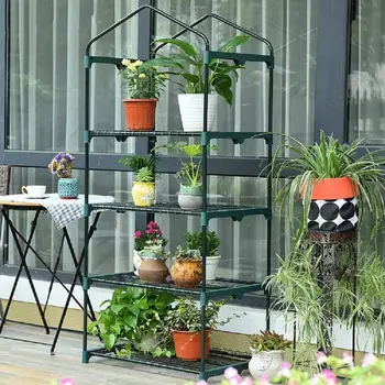Anti-UV Záhrada Teplej Miestnosti Nepremokavé Štyri Podlažia Rastlín Skleníkových Mini Záhradné Doplnky PVC Pokrytie emisií Skleníkových Záhradné Dekorácie