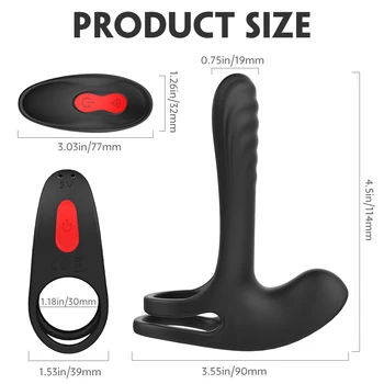 Análny Vibrátor, Dildo Double Penetrácia Vibrátor Sexuálne Hračky pre Pár Popruh Na Penis Masér Penis Krúžok G-Spot Vibrátor pre Mužov
