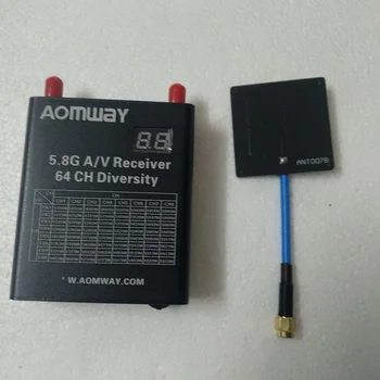 Aomway 5.8 G A/V Prijímač 64 CH Rozmanitosti S Digitálny LED Displej DVR Stavať V RX