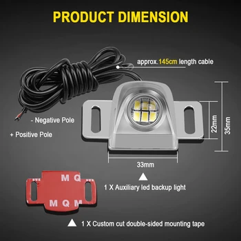 AOTOMONARCH 4PCS Pomocné Zadnej Žiarovky LED záložný Fotoaparát Osvetlenie Systém Nepremokavé Auto Styling Príslušenstvo 6000K CJ