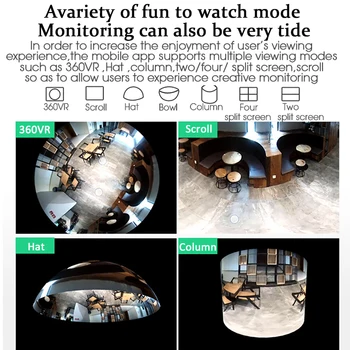 AOUERTK LED Svetlo, 960P WiFi CCTV Fisheye Žiarovky Lampy IP Kamera 360 Stupňový Bezdrôtový Panoramatické Deň a Noc Domov Bezpečnosť proti Vlámaniu