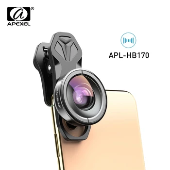 APEXEL HD optický telefón objektív 170 stupňov super širokouhlý objektív Fotoaparátu optické Šošovky pre iPhonex xs max xiao všetky smartphone
