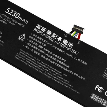 Apexway 7.66 V 5230mAh/40Wh R13B01W R13B02W Notebook Batéria pre Xiao Mi Air 13,3