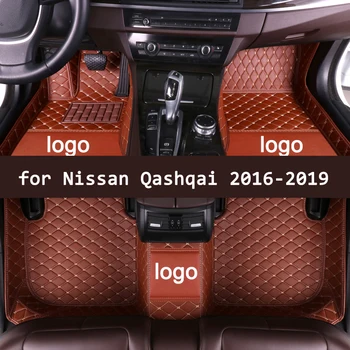 APPDEE kožené Auto podlahové rohože pre Nissan Qashqai 2016 2017 2018 2019 Vlastné auto nohy Podložky automobilový koberec kryt