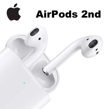 Apple AirPods 2. s Bezdrôtové Nabíjanie Prípade TWS Slúchadlá Bluetooth Stereo Hudbu, Športové Slúchadlá pre iPhone, iPad, Mac Apple Hodinky
