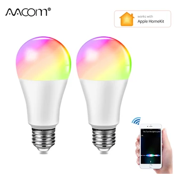 Apple Homekit Smart WiFi Žiarovky Žiarovka 15W Ampoule LED E27 Inteligentné WiFi Lampa Smart Svetlo sa Vzťahujú na Apple IOS aj Google Domov echo bodka
