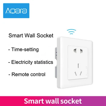 Aqara Sieťovej Zásuvky Smart Home ZigBee Wifi Bezdrôtové APLIKÁCIE Remotel Spínača Mi Domácej Zostavy 86 Zásuvky Elektrickej energie Štatistika